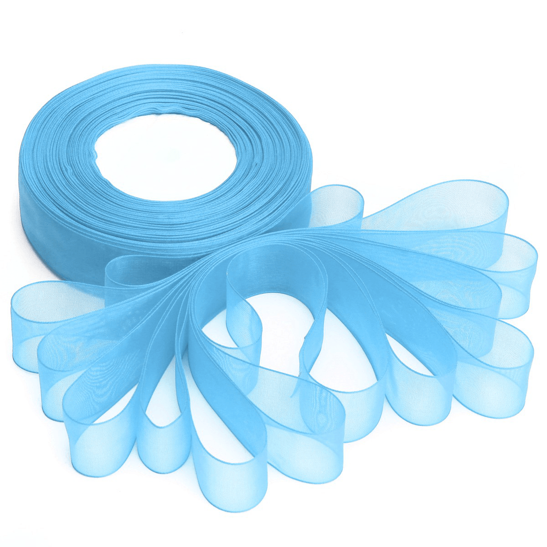 50 Yard 25Mm Transparent Organza Ribbon Wedding Party DIY Decoration - MRSLM