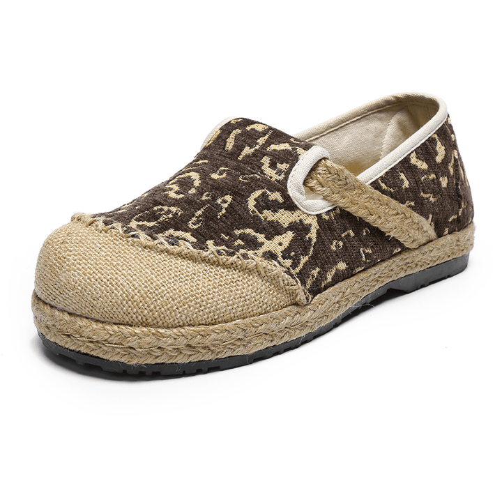 Women Linen Handmade Espadrille Comfy Wearable Casual Loafers