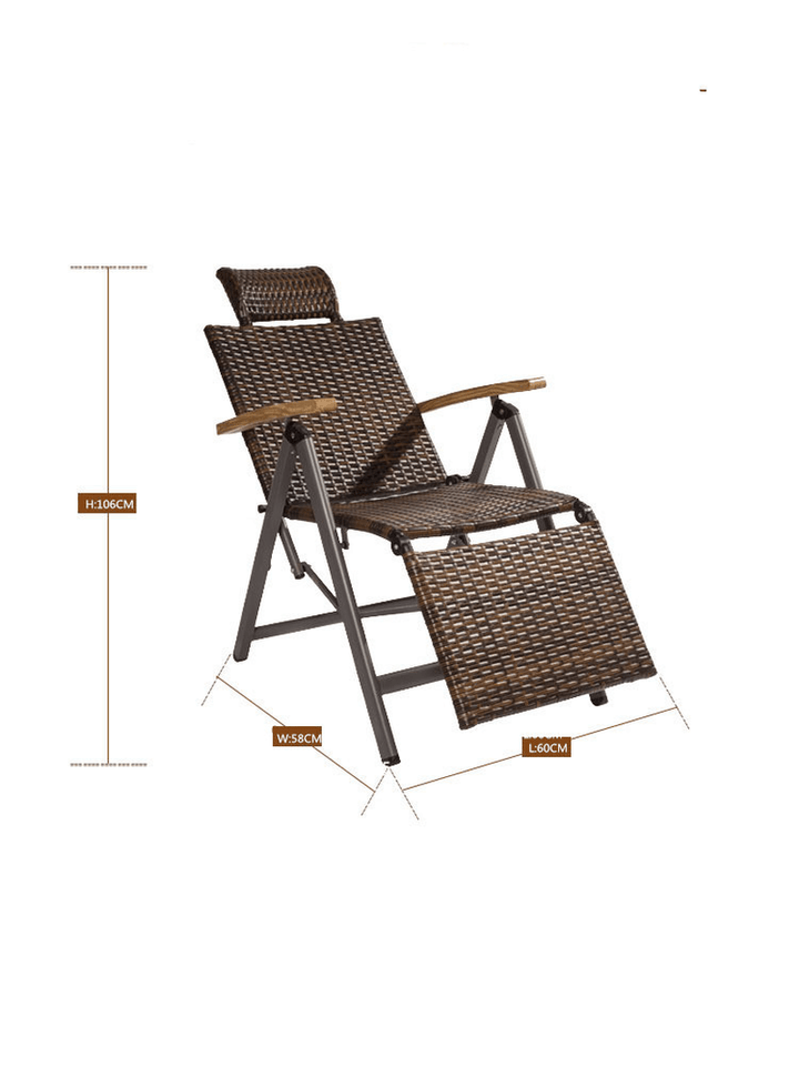 DHP Outdoor Folding Lounge Chair Sun Loungers