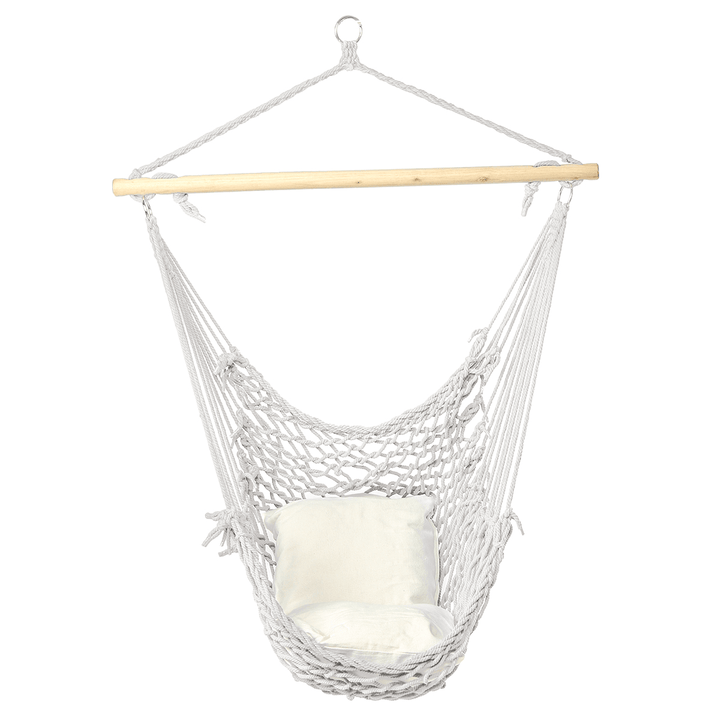 Hammock Chair Swing Hanging Rope Seat Net Chair Tree Outdoor Patio Indoor 200Kg