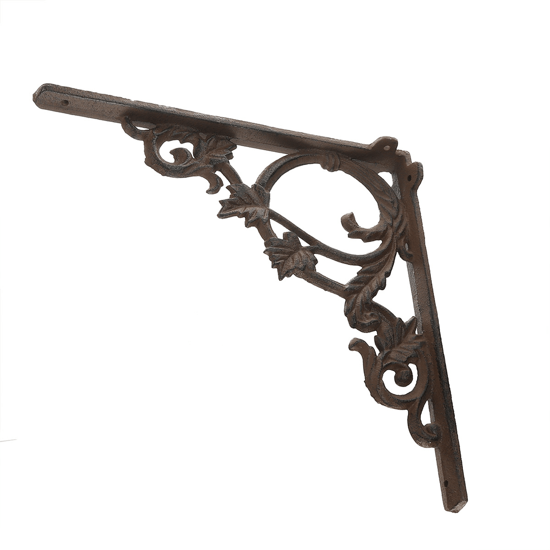 23√ó23.5√ó2Cm Wall Shelf Mount Bracket Cast Iron Support Mounted Supporter Home Garden Rusty