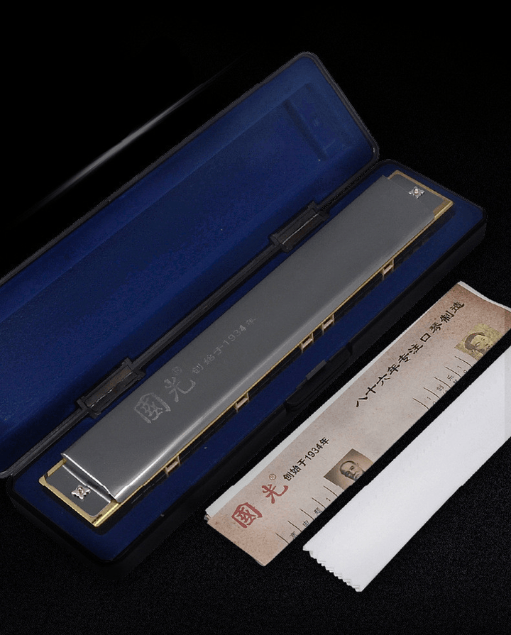 Guoguang Harmonica 2-Hole Wide-Range Polyphony C Keyself-Taught Harmonicaprofessional Playing Harmonica