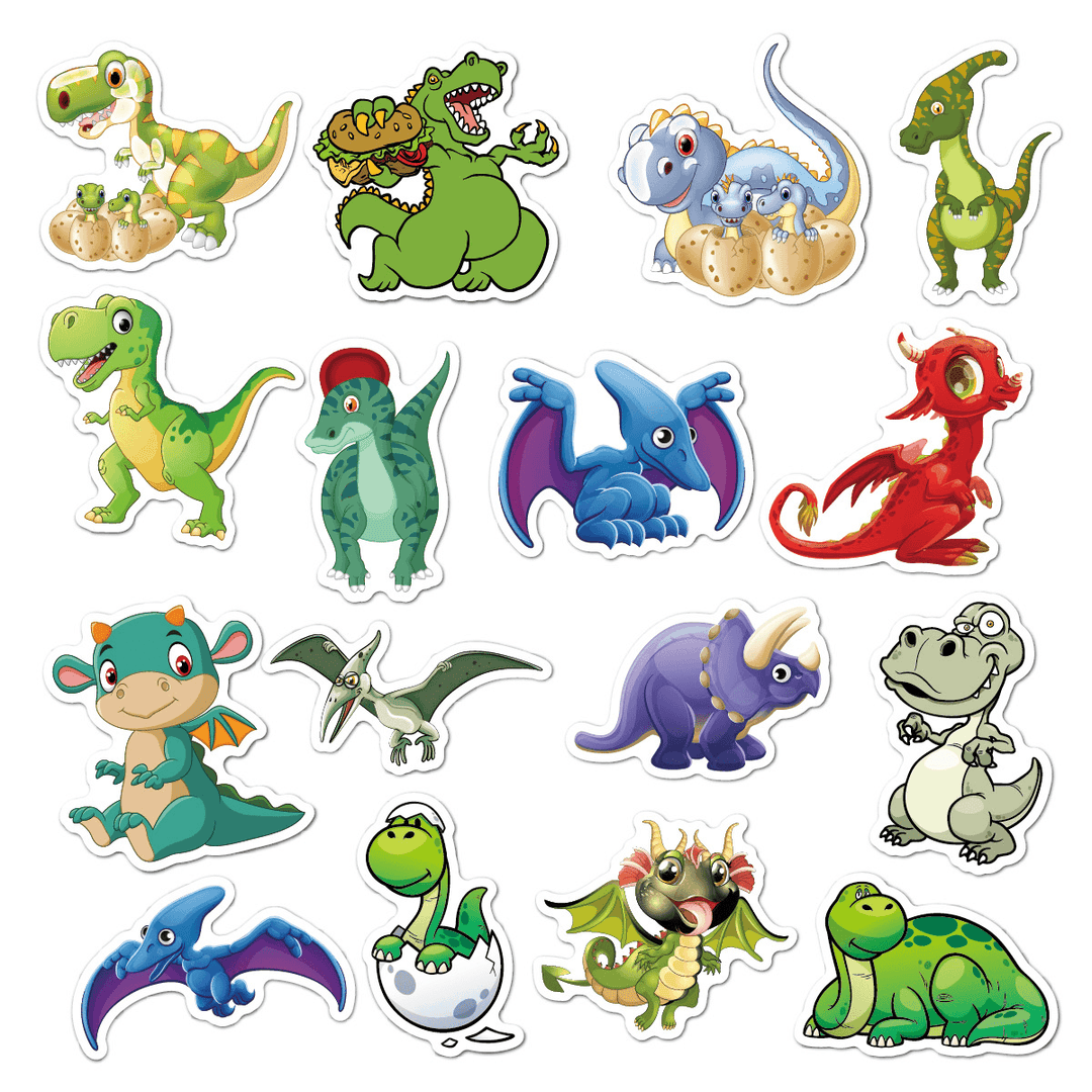 Cross-Border 50 Dinosaur Series Tyrannosaurus Children Graffiti Stickers Personalized Cartoon Suitcase Skateboard Computer Stickers