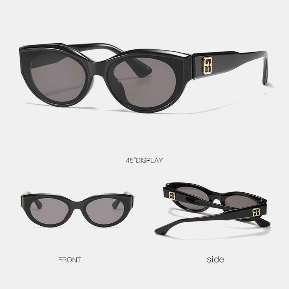 Unisex Cat Eye PC Full Frame HD Anti-Uv Retro Sunglasses