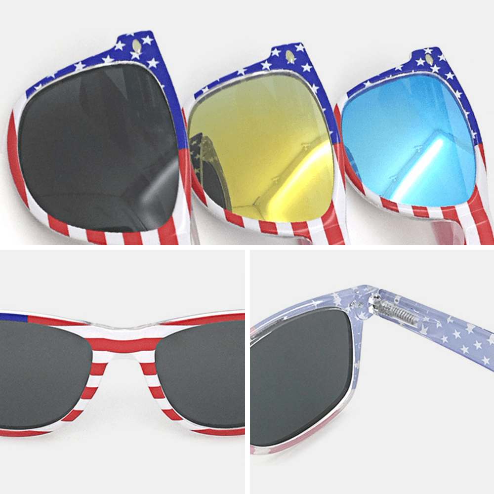 Unisex Patriotic Polarspex Polarized 80'S Retro Trendy Stylish Sunglasses