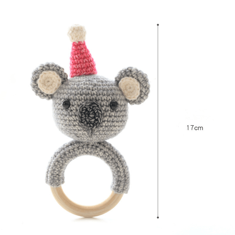 Wool Hand-Knitted Baby Rattle Crochet Diy Material Package