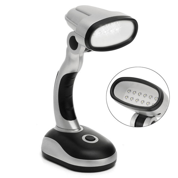 12 LED Bright Camping Light Portable Lamp Battery Operated Desk Reading Table Light Work Lamp