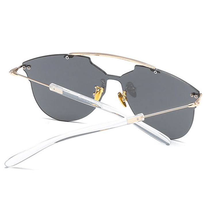 Men Women Thin Metal Frame Sunglasses Casual Outdoor Anti-Uv HD Eyeglaases