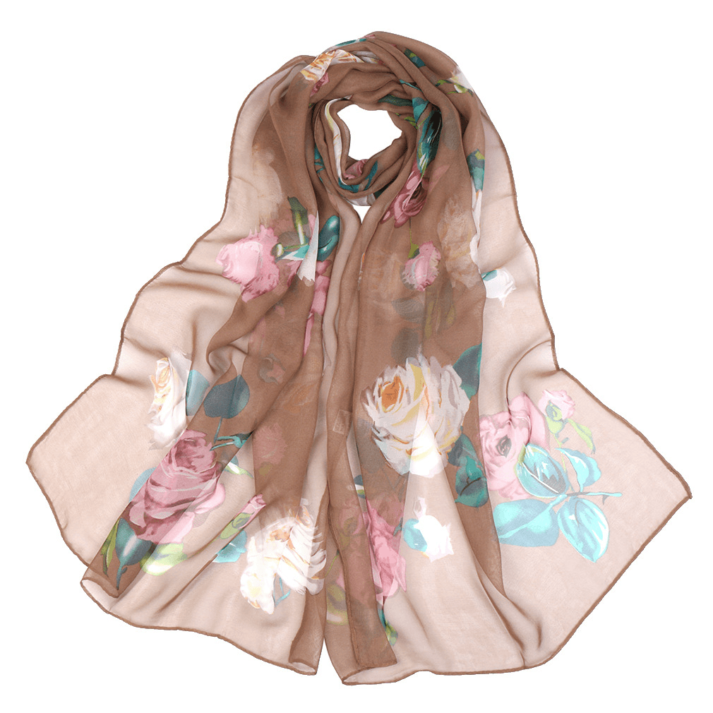 Summer Lotus Pond Moonlight Thin Silk Scarf