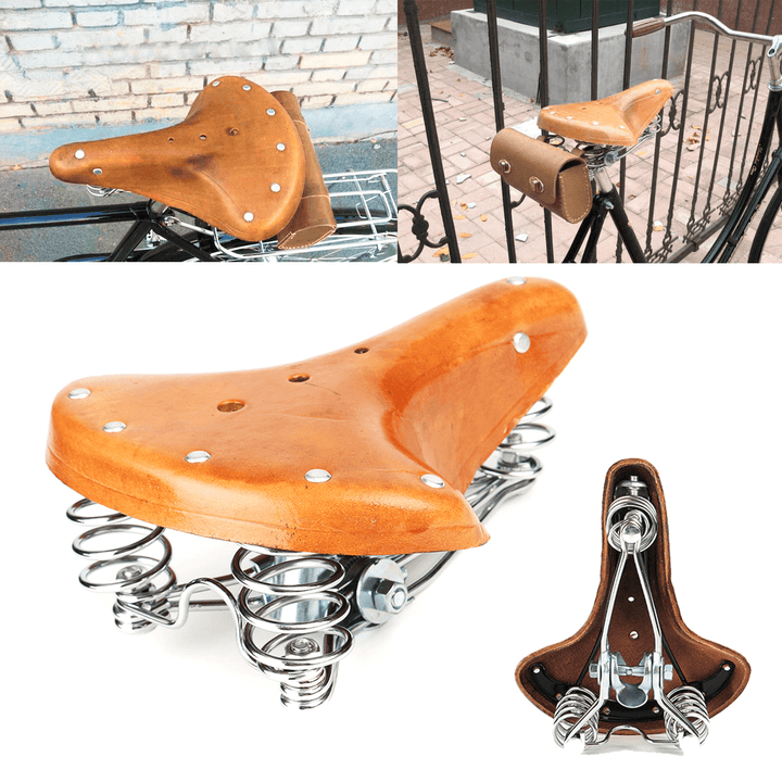 26Cm PU Leather Bike Saddle Soft Comfortable Bicycle Cushion Bike Seat Cycling