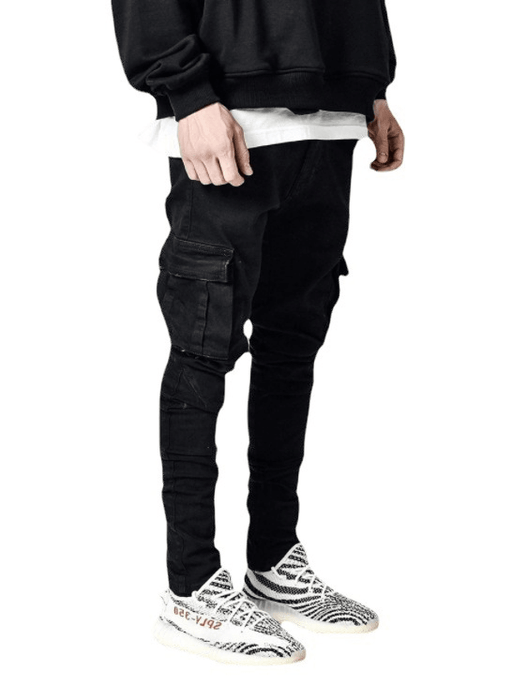 New Skinny Jeans with Side Pockets and Feet for Men