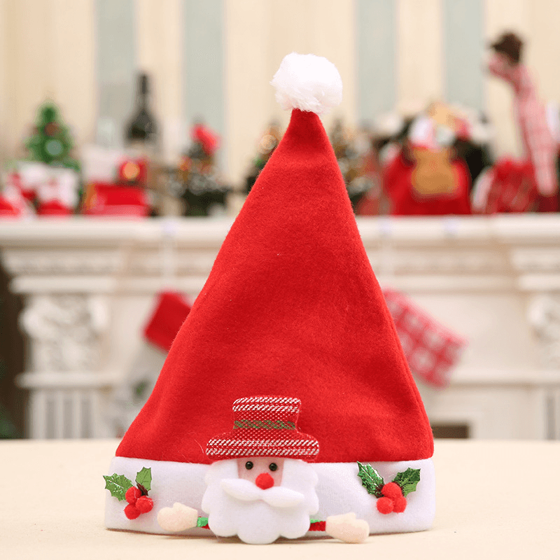 Lovely Children Baby Christmas Santa Claus Hat Santa Claus Elk Snowman Festival Party Xmas Decoration