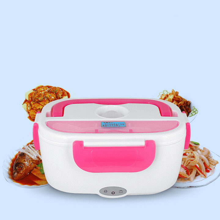 1.5L Electric Lunch Box Car Plug-In Heating Insulated Food Warmer Container Outdoor Travel