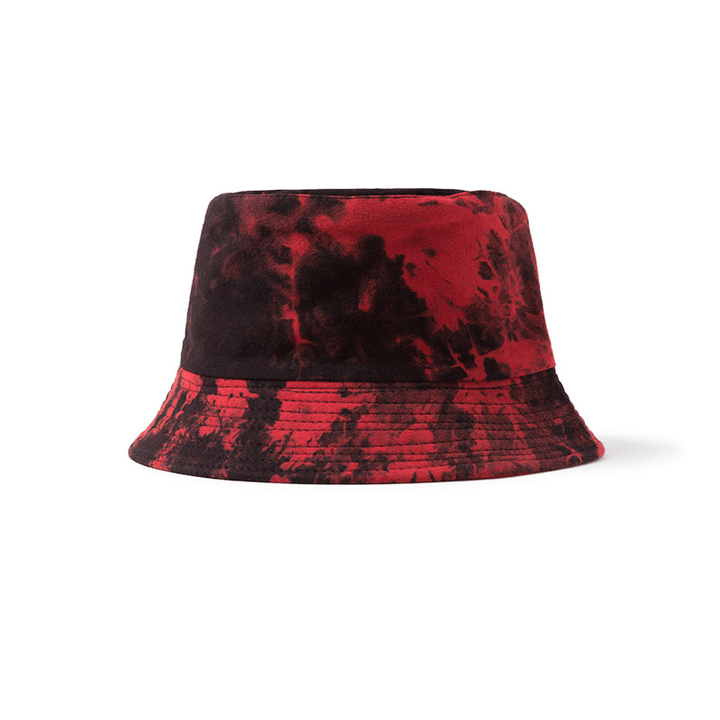 Irregular Tie-Dye Potted Hat Men'S Fisherman Hat Double-Sided Wearable Hat