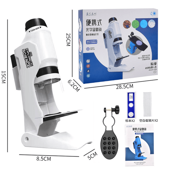 Children'S Portable Optical Handheld Microscope Toy Mini Creature