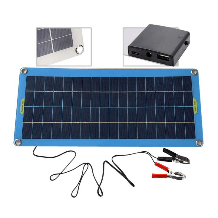 100W Polycrystalline Flexible Solar Panel Portable Multi-Purpose Emergency Car Ship Camping Phone Charger