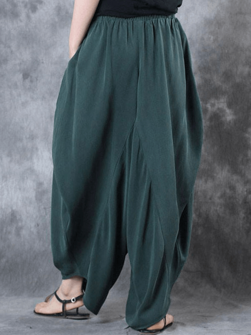 Women High Elastic Waist Loose Harem Baggy Pant