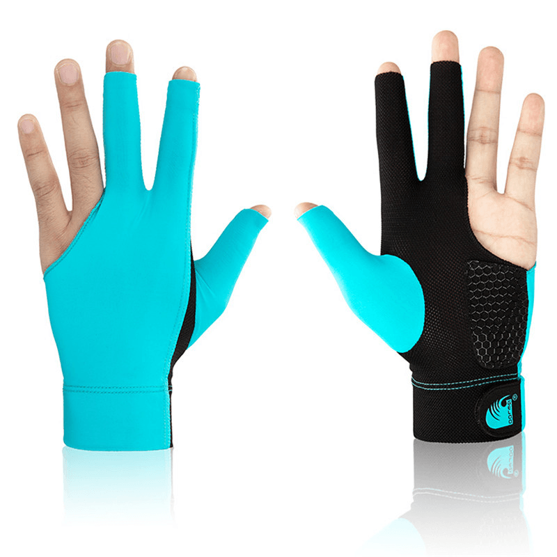 1Pc Billiards Three Finger Gloves Lycra anti Skid Snooker Billiard Cue Glove Pool Left Hand High Elasticity for Unisex