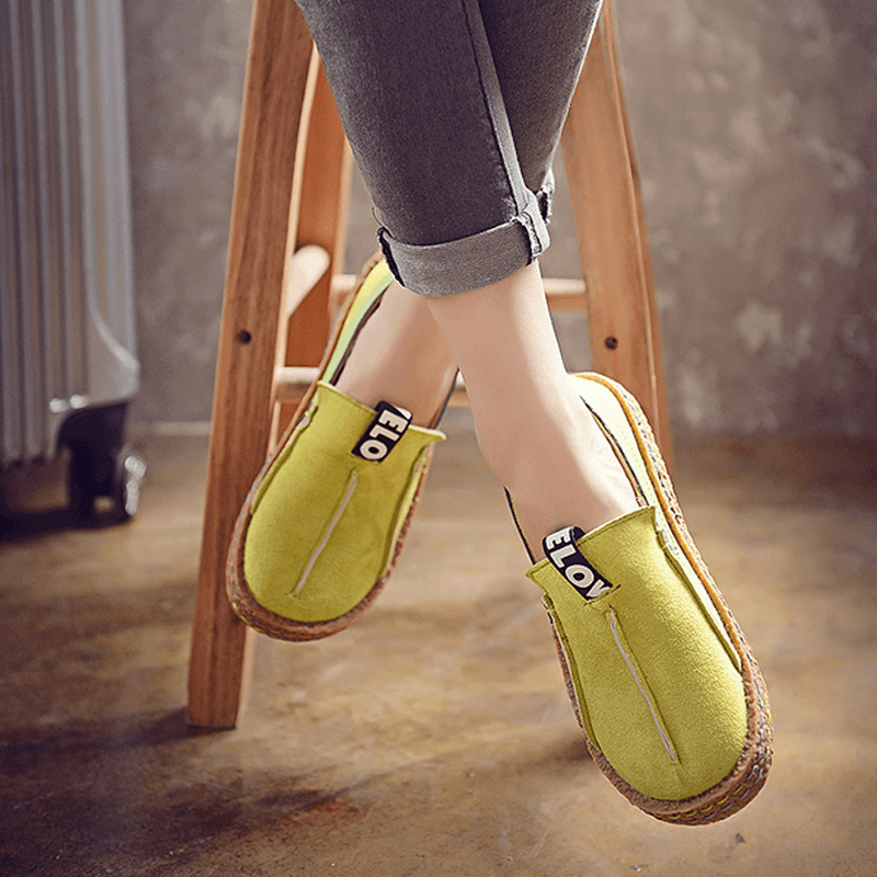 Women Soft Sole Pure Color Flat Loafers