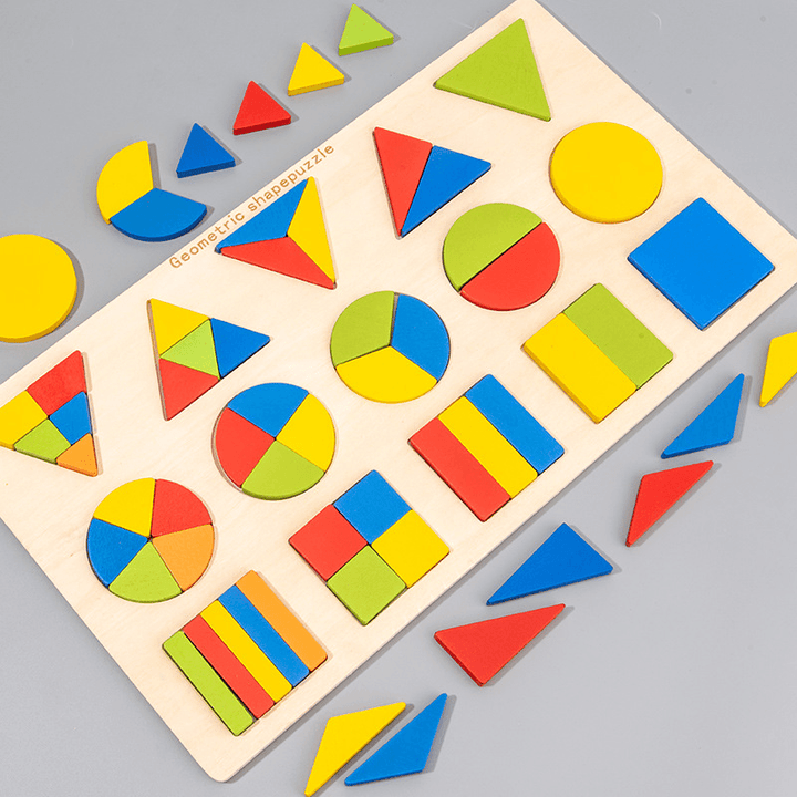 Jigsaw Geometry Montessori Early Education Puzzle Board