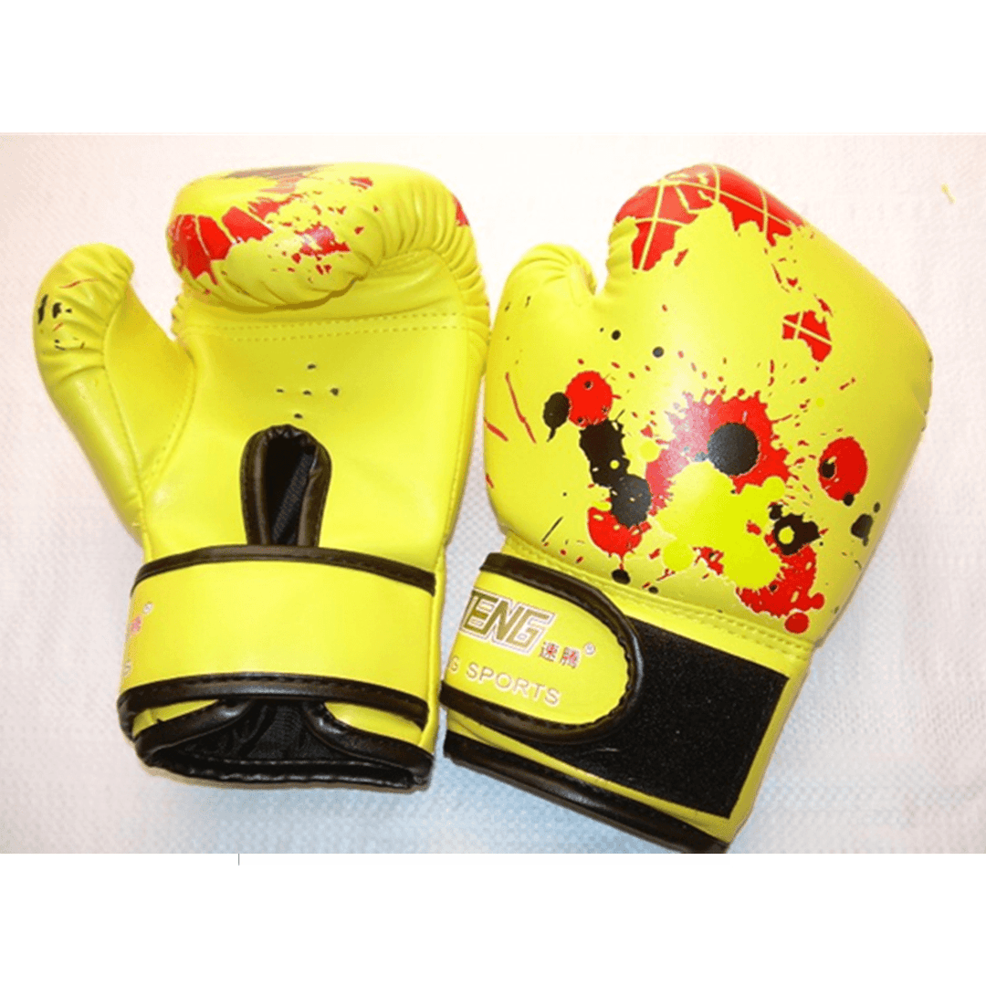 1 Pair Kids Boxing Gloves Punching Bag Training Thai Muay Kickboxing Sparring Gloves for 3-12 Years Old