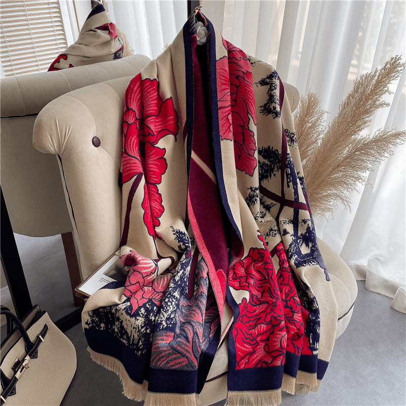 Star Thick Warmth Cashmere Korean Spring and Autumn Ladies Scarf