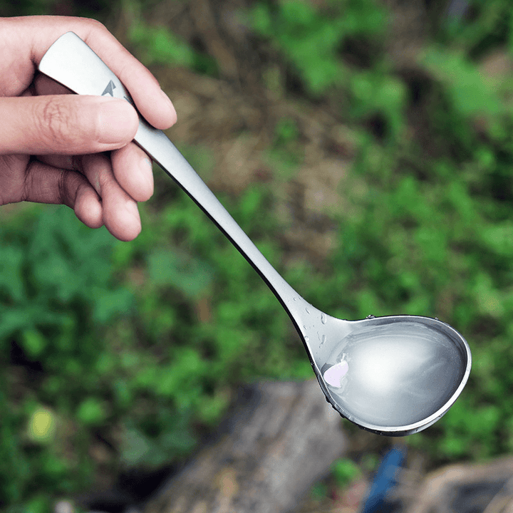 Keith Soup Spoon Large Capacity Titanium Spoon Portable Camping Travel Picnic Tableware