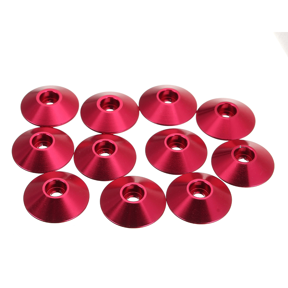 Suleve‚Ñ¢ M3AN10 10Pcs M3 Cap Head Screw Cup Washer Extra Large Gasket Aluminum Alloy Multicolor - MRSLM