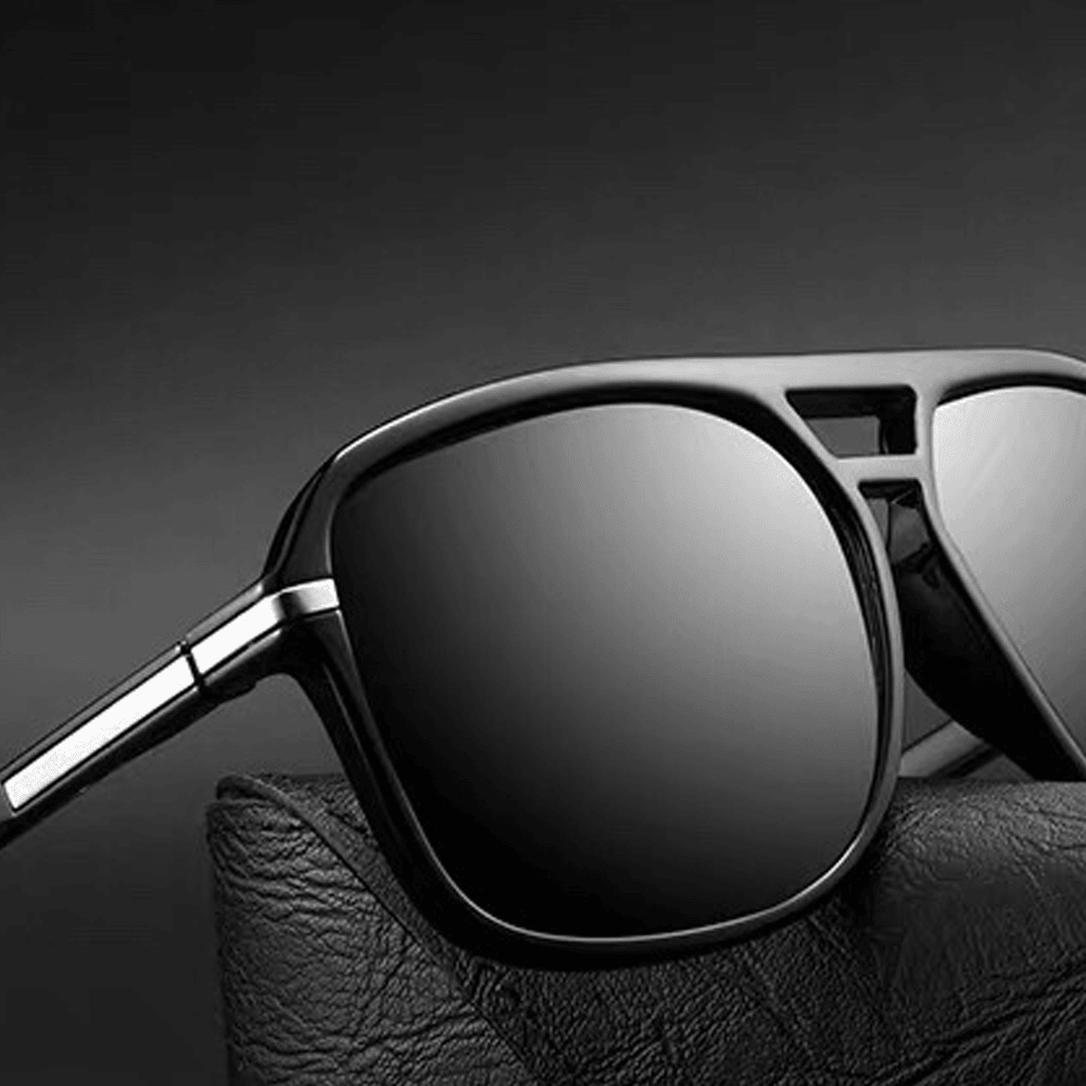 Fashion Men'S Sunglasses Retro Large Frame Polarized Sunglasses for Outdoor Driving Travel