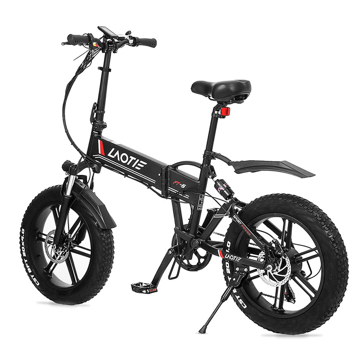 LAOTIE¬Æ FT5 20In Fat Tire 48V 10Ah 500W Folding Electric Moped Bike 35Km/H Top Speed 80-90Km Mileage E-Bike