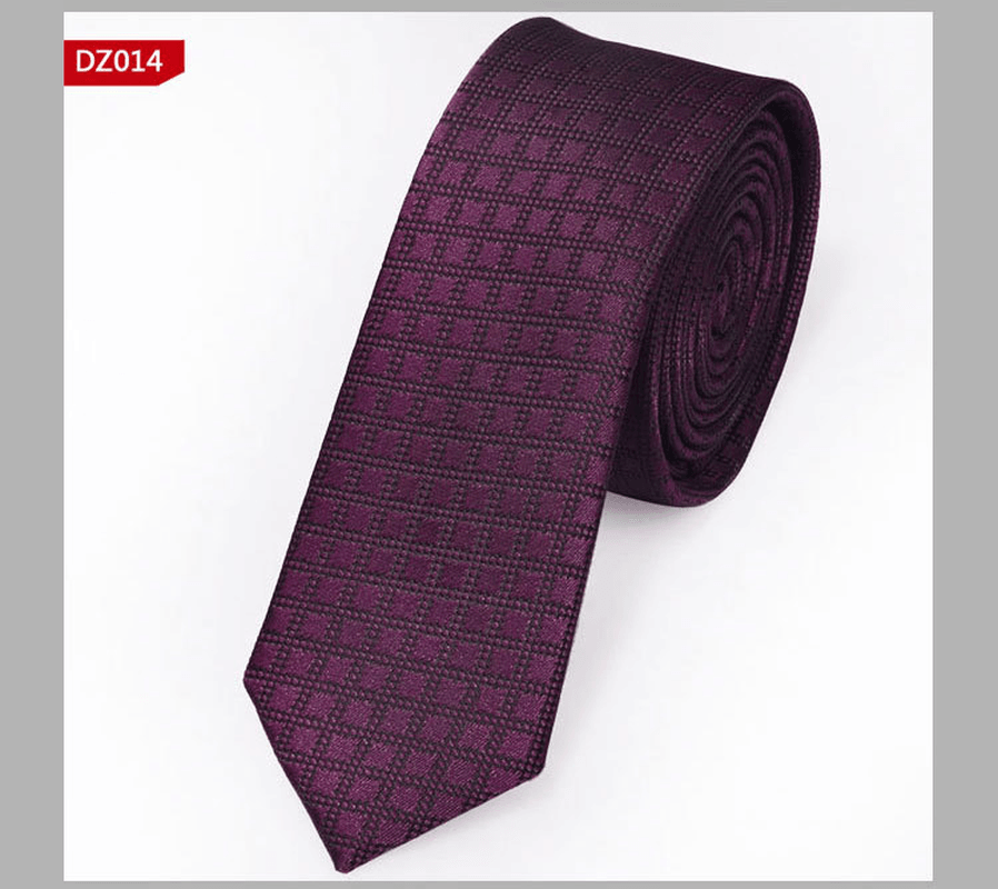 British Style Polyester Yarn Dyed Male 5Cm Narrow Tie