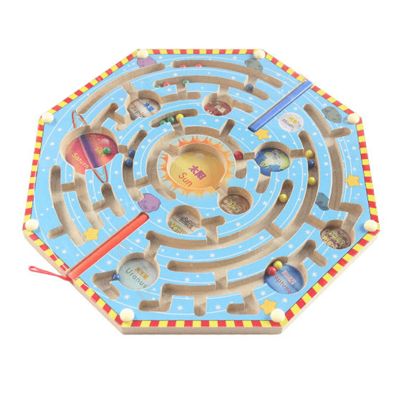 Children'S Puzzle Moving Pen on Track to Carry Maze