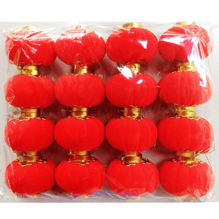 16 Pcs Chinese Red Lantern New Year Decoration Chinese Spring Festival Lanterns Decorations