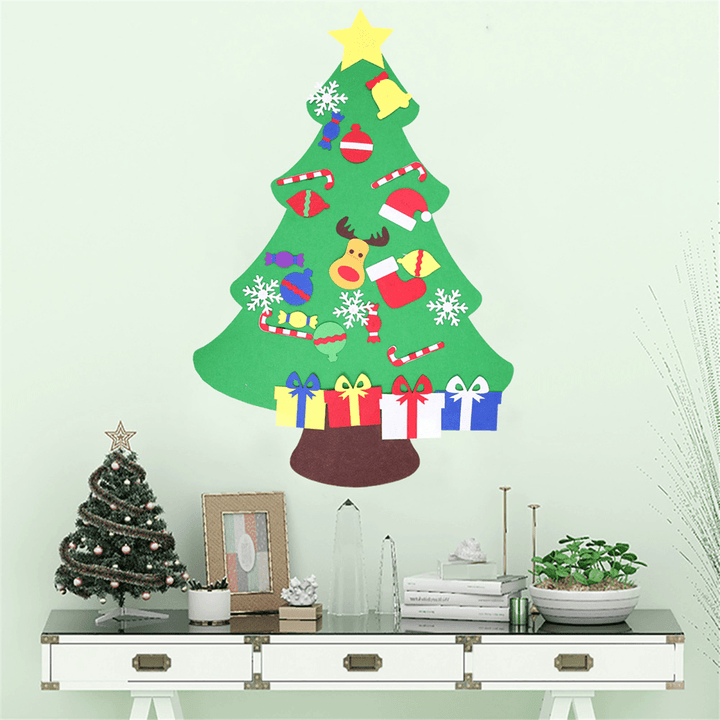 100CM DIY Christmas Deluxe Felt Tree Wall Hanging Toddler Child Preschool Craft Decorations