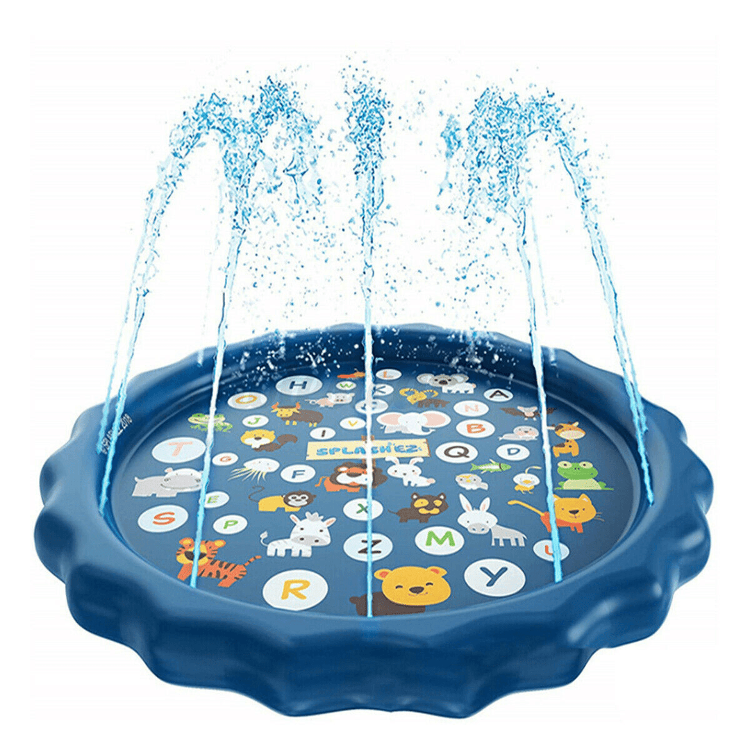 Sprinkle Play Mat Sprinkler Pad for Kids Sprinkler Pool for Children Outdoor Water Toys Learning Educational Wading Pool for Toddlers Boys Girls