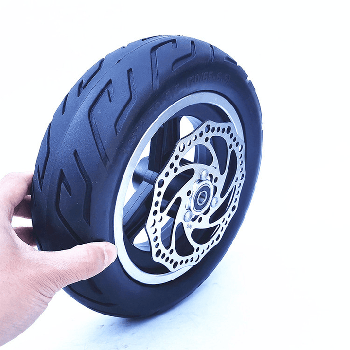 10 Inch 10X2.70-6.5 Electric Scooter Vacuum Tire Set with Disc Brake Inflation Free Solid Tire Scooters Wheels Accessories