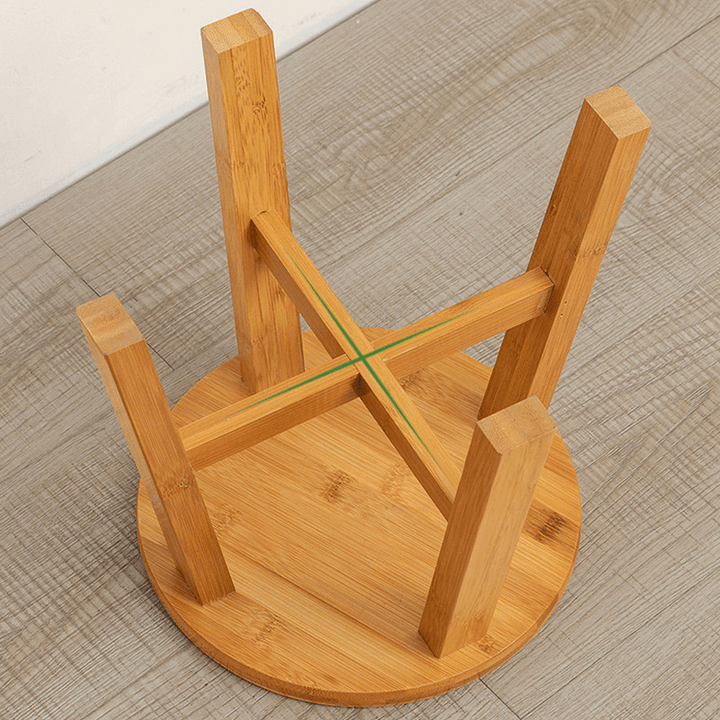 1 Pcs Bamboo Stool Wooden Chair Fishing Footstool Household Shoes Change round Footstool Low Stool Tea Table Sofa Stool