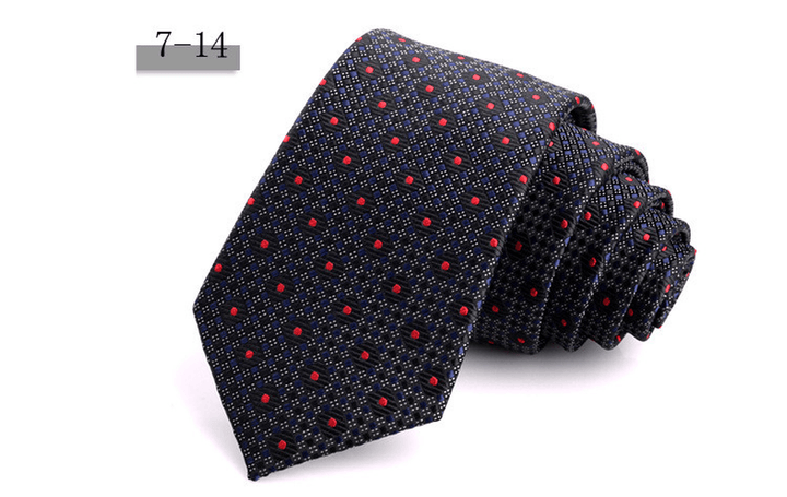 New Men'S 7Cm Striped Business Formal Tie