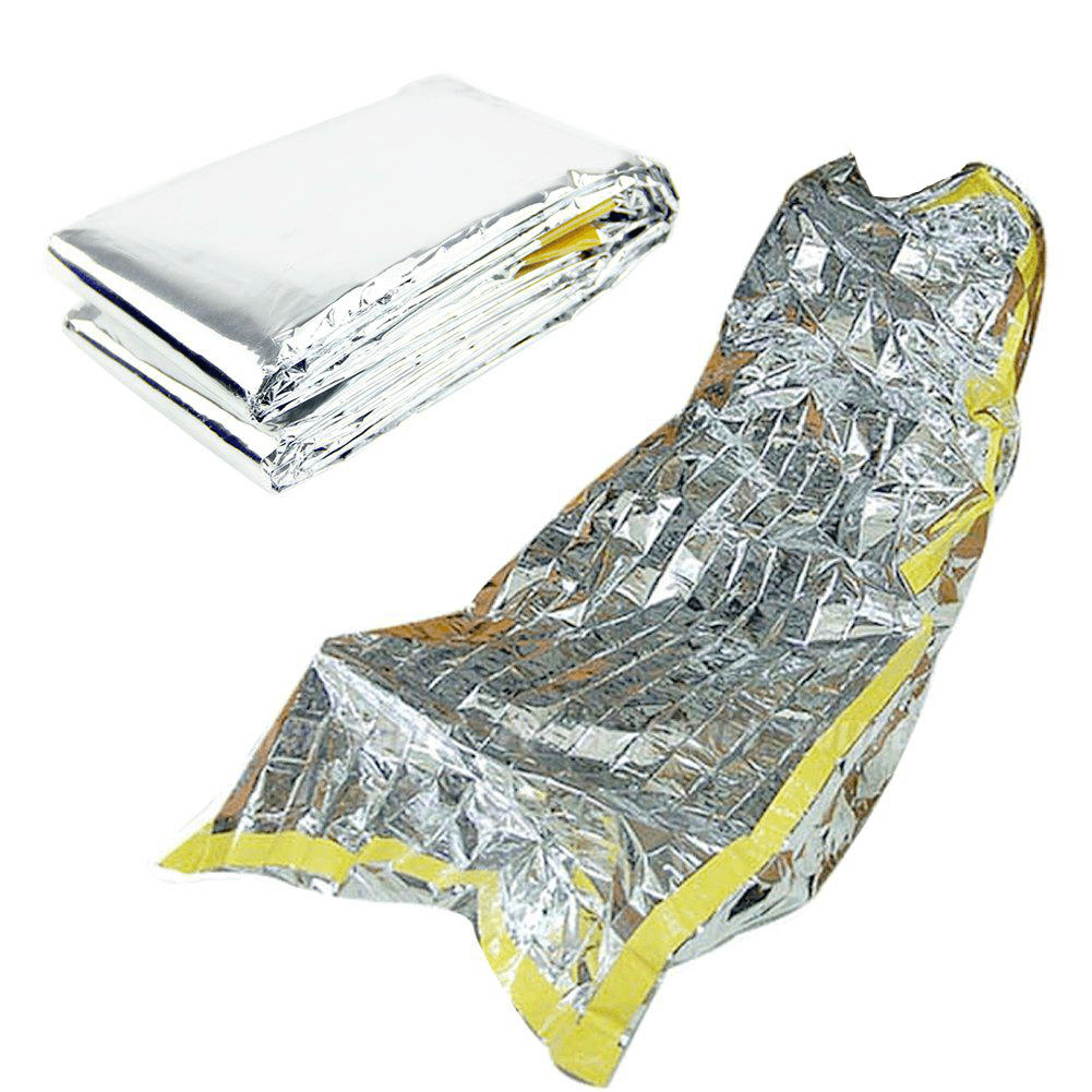 Emergency Sleeping Bag Ultralight Portable Insulation Survival Rescue Outdoor Camping Silver Blanket