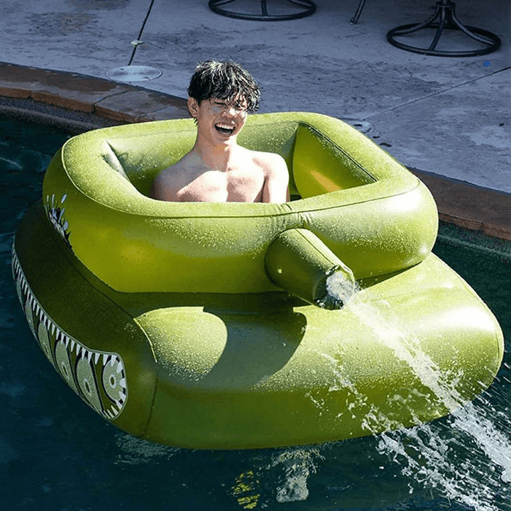 160*120*60Cm New Inflatable Waterjet Tank Swimming Circle with Sprinkler for Adults and Children