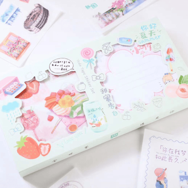 Girl Heart Ins Wind and Paper Sticker Material Diy Decorative Stickers