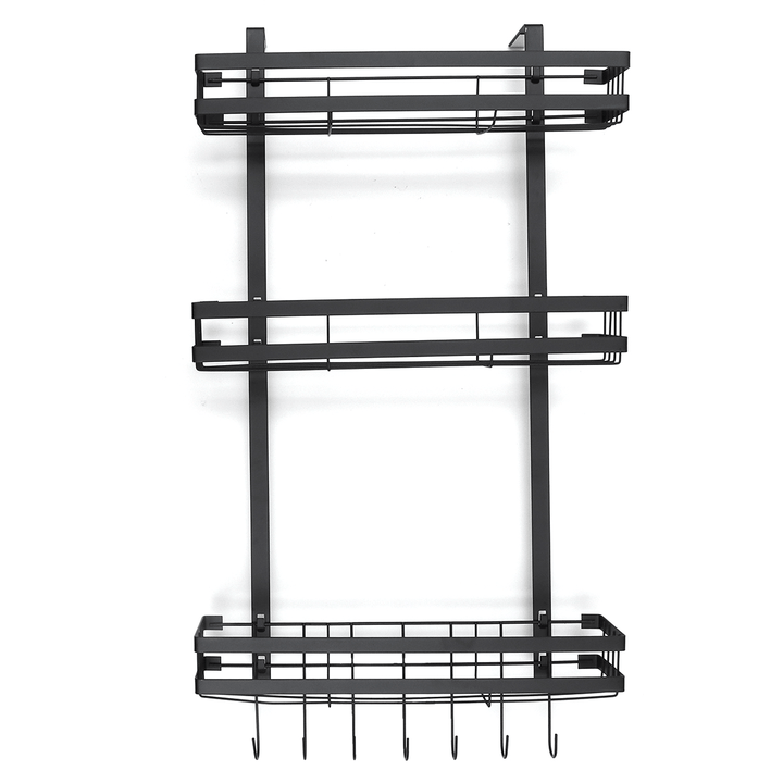 3 Tier Kitchen Refrigerator Storage Rack Fridge Seasoning Organizer Hang Shelf