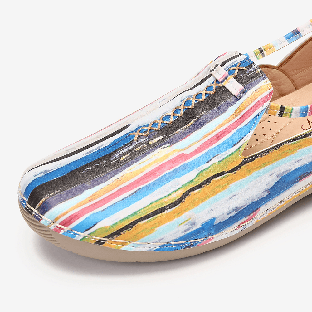 Lostisy Lace up Multicolor Comfy Soft Walking Casual Loafers