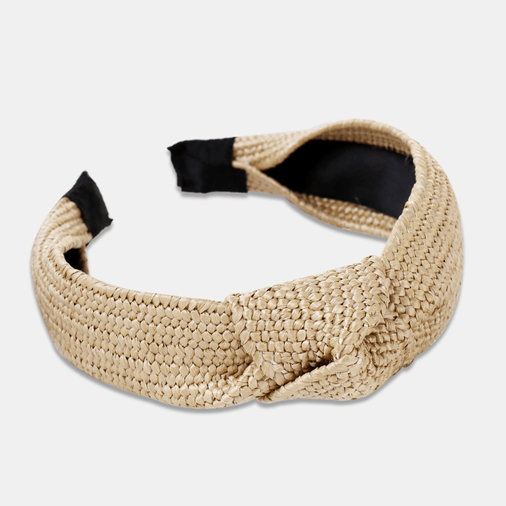 Simple Hand-Woven Lafite Headband Ladies Accessories