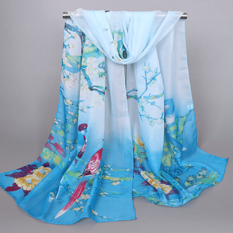 Chiffon Printed Chiffon Scarf for Women