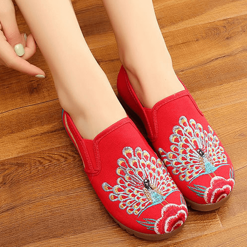 Women Loafers Flower Slip on Comfy Flat Casual Shoes