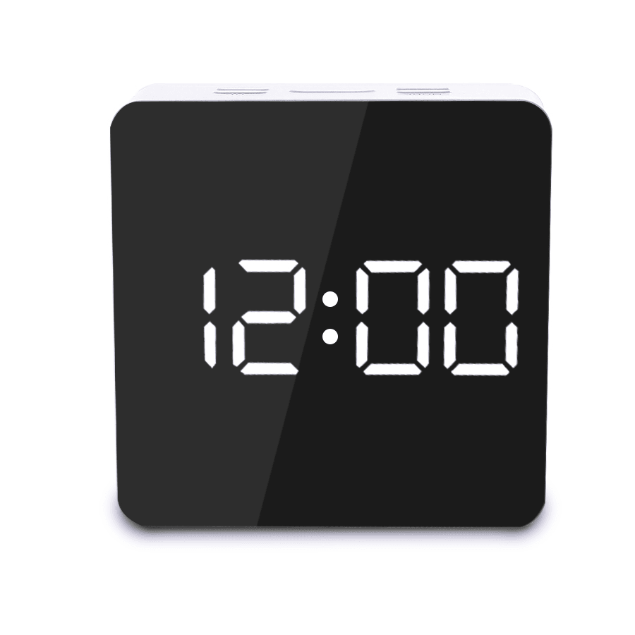 [2019 Third Digoo Carnival] Digoo DG-DM1 Wireless USB Mirror LED Digital Therometer Temperature Night Mode Black Alarm Clock