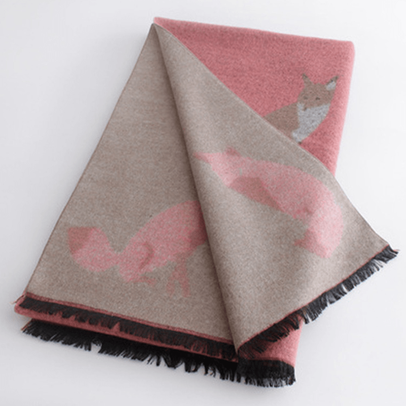 Fashionable Ladies Thick Warm Jacquard Scarf