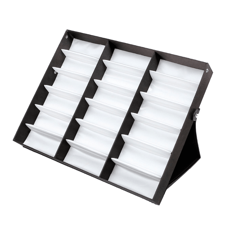 18 Grids Eyeglass Sunglasses Glasses Storage Display Box Grid Stand Case Box Holder