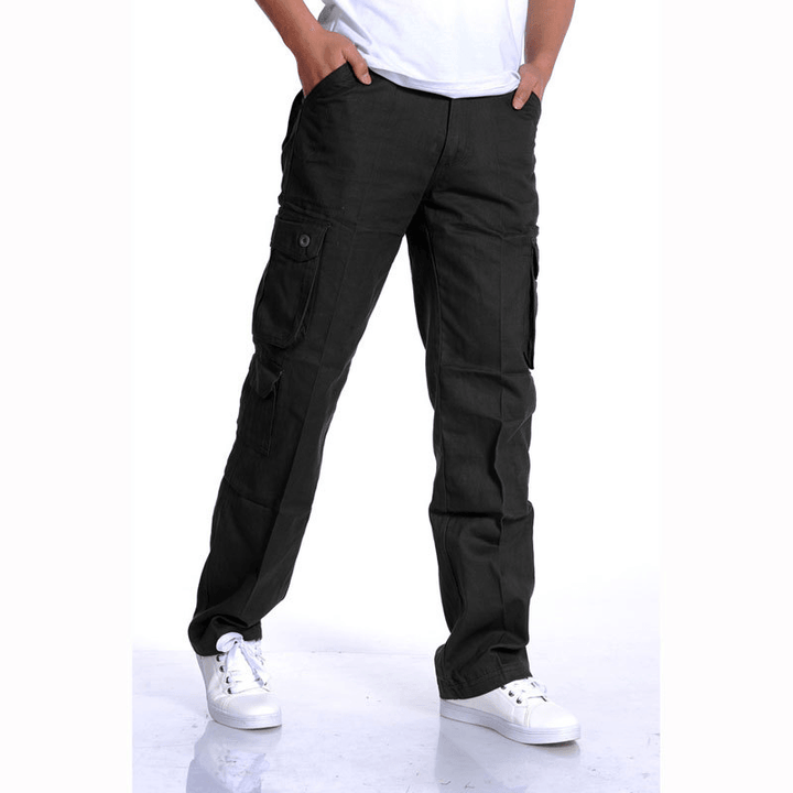 Men'S Casual Sports Multi-Pocket Loose Long Pants